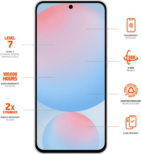 Actual product image Eiger Mountain Glass Black Edge 360 (1 Piece, Samsung Galaxy S25+)