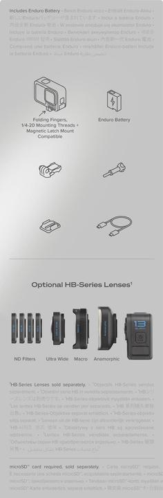Nährwerte und Zutaten GoPro HERO13 Black (inkl. 128 GB MicroSDX) (60p, Bluetooth, WLAN)