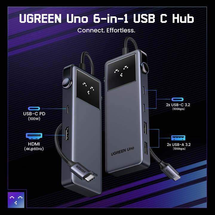 Actual product image Ugreen Uno (USB-C, 6 Ports)