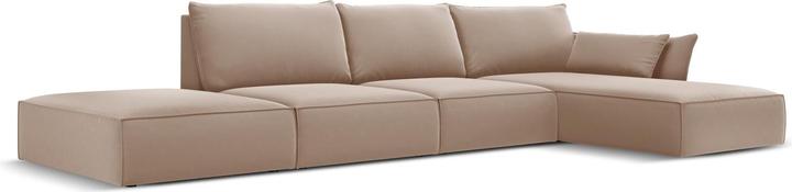 Image du produit Micadoni Canapé D'Angle Droit Velours, "Kaelle", 5 Places, 364x171x85Fabriqué en Europe (Canapé d'angle)