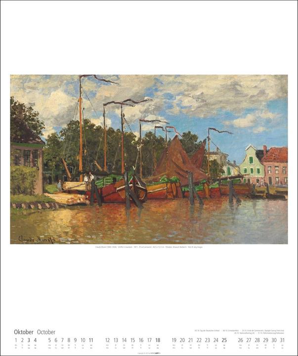 Produktbild Claude Monet Kalender 2026 (46 x 55 cm, Deutsch, Englisch)