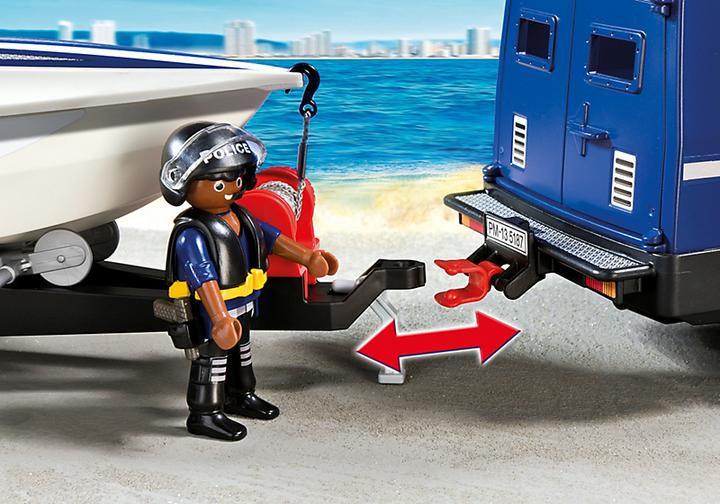 Image du produit Playmobil Fourgon et vedette de police (5187, Playmobil City Action)