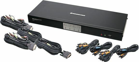 Image du produit Iogear Commutateur KVMP 4 ports Dual Link DVI avec audio 7.1 et câbles