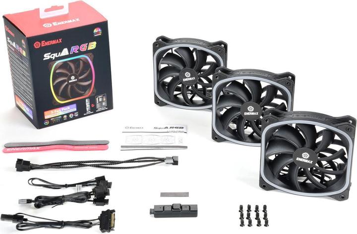 Actual product image Enermax Case fan SquARGB 3-pack (120 mm, 3 x)
