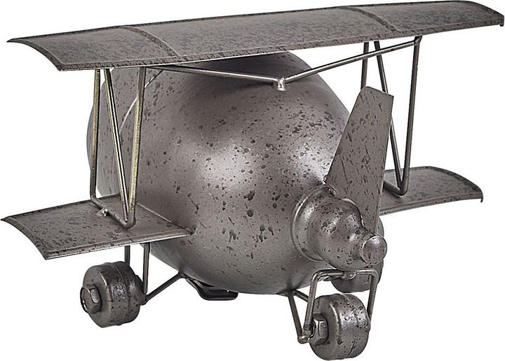 Produktbild Beliani Tischuhr silber Flugzeugsform 15 cm STANS