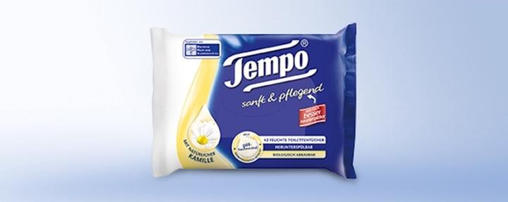 Produktbild Tempo Feuchttücher sanft&pflegend Kamille (42 Stück)