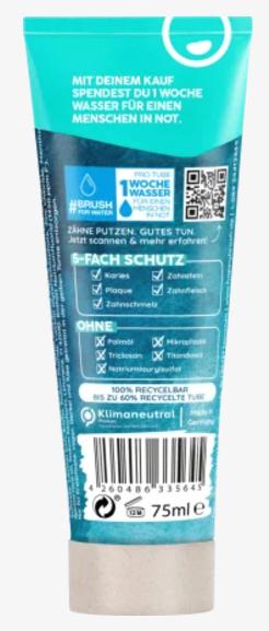 Produktbild happybrush Zahnpasta Brush For Water 75 ml (75 ml)