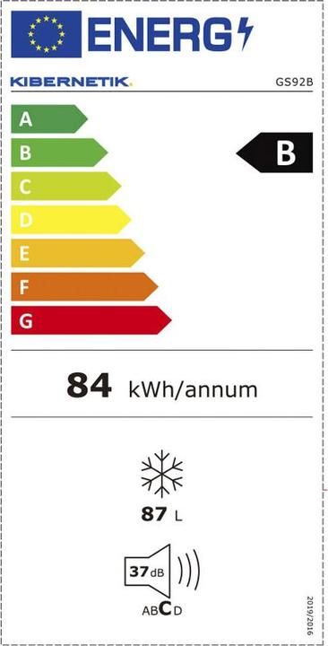 Energie-Label Kibernetik FSP Gefrierschrank (Freistehend, 87 l)