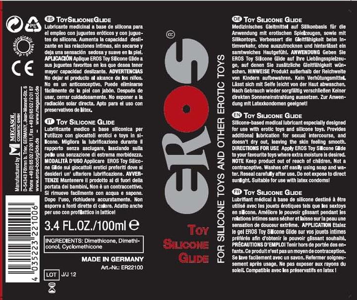 Actual product image Eros Toy Silicone Glide (100 ml)