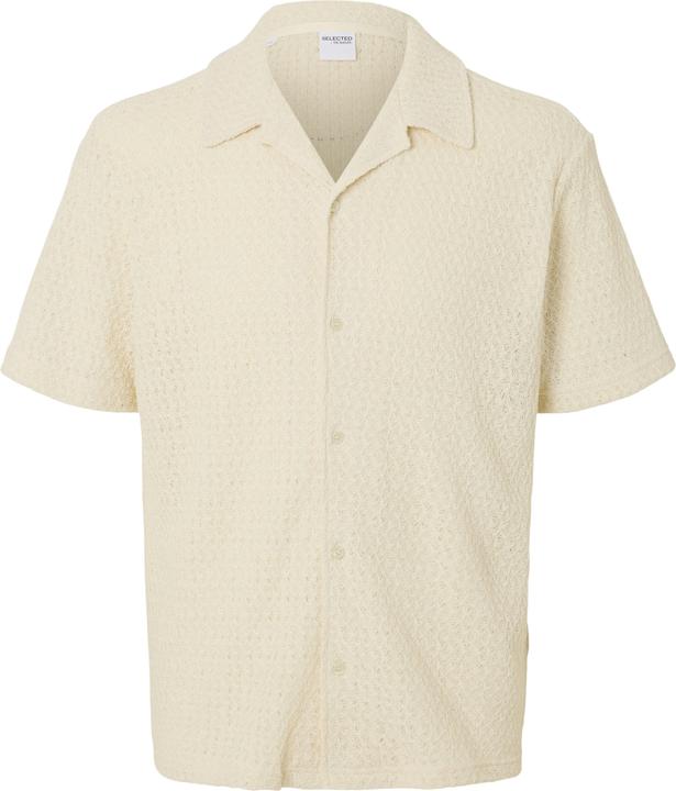 Selected Homme Jacquard Strick Kurzarmhemd