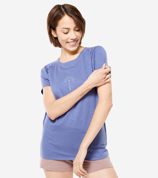 Produktbild Kimjaly T-Shirt Yoga 100 Damen Bio-Baumwolle/Lyocell - blau (M)