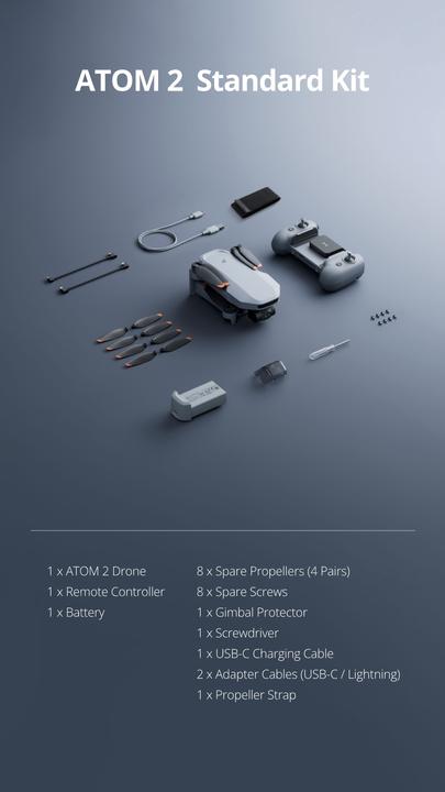 Actual product image Potensic Atom 2 Standard Kit (32 min, 249 g, 48 Mpx)