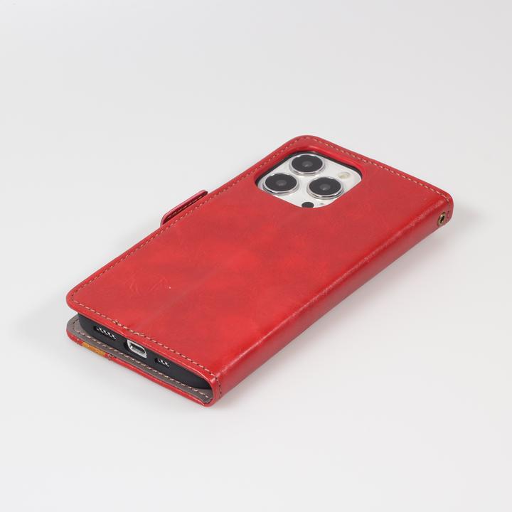 Produktbild PhoneLook Leder Tasche Flip Wallet mit Akzentstreifen & Kartenhalter (Apple iPhone 13 Pro Max)
