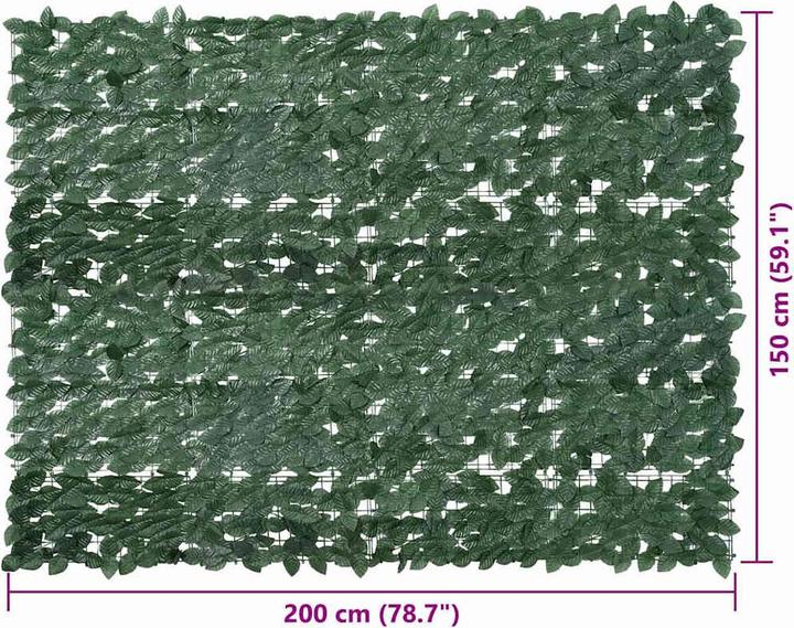 Actual product image VidaXL Balcony privacy screen with leaves (150 cm)