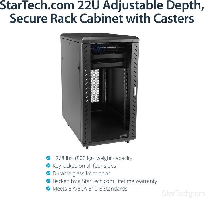 Produktbild StarTech 22U 36IN SERVER RACK CABINET (22 HE, 19 Zoll Rack)