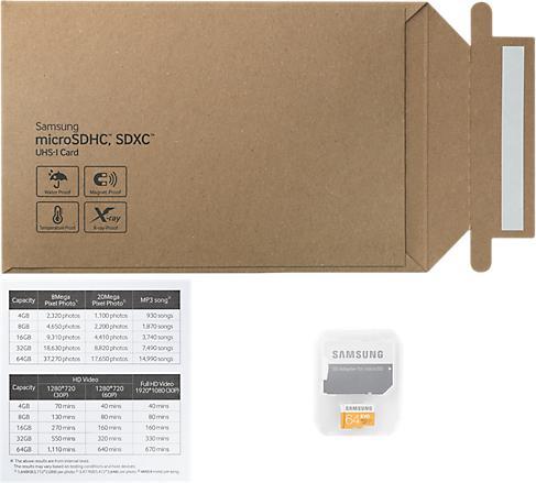 Actual product image Samsung EVO microSDXC with adapter (64 GB, microSDXC, U1, UHS-I)