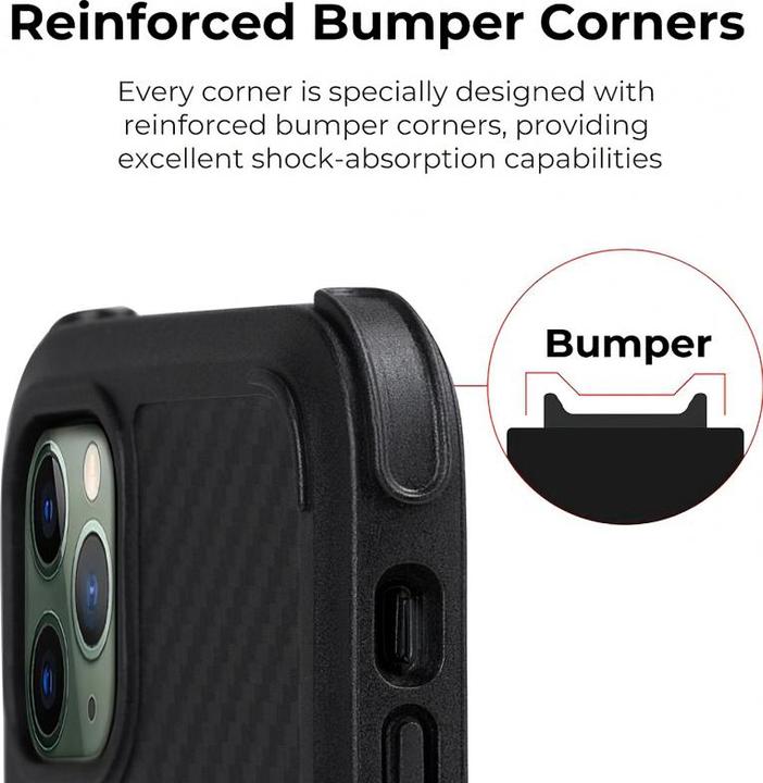 Produktbild Pitaka Aramid Fiber Case MagEZ Case Pro Twill for Apple iPhone 11 Pro, Car Case Magnet, Black (Apple iPhone 11 Pro)