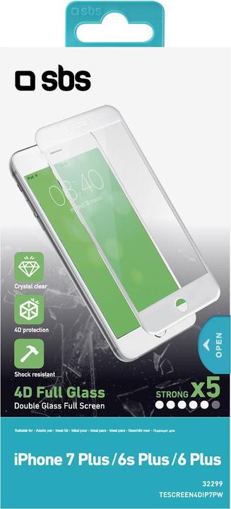 Actual product image SBS 4D Glass Screen Protector for iPhone 8 Plus / 7 Plus / 6s Plus / 6 Plus (1 Piece, Apple iPhone 6s Plus, Apple iPhone 6 Plus, Apple iPhone 8 Plus, Apple iPhone 7 Plus)