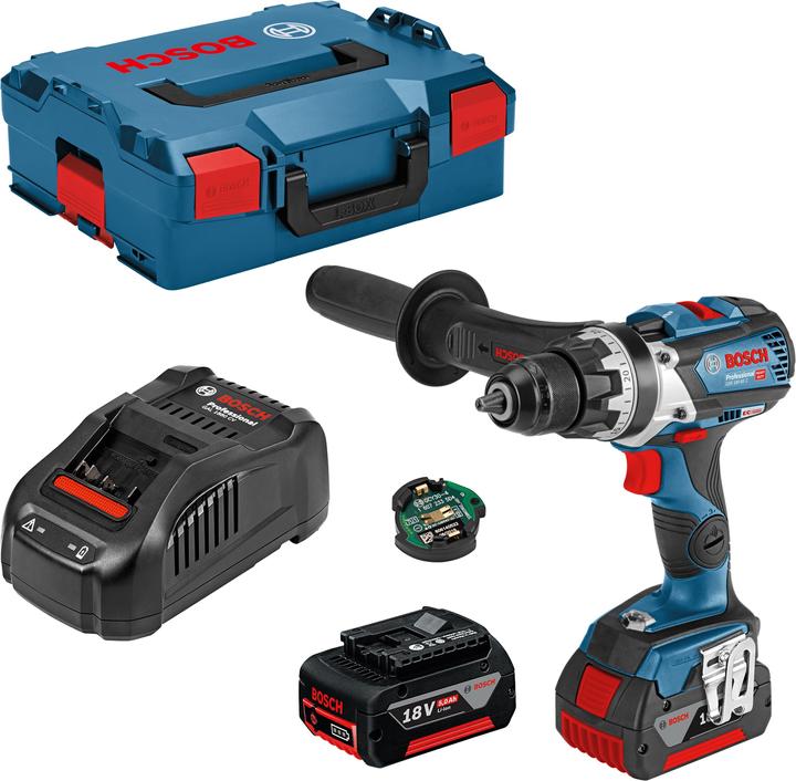 Bosch Professional GSR 18V-85 C inkl. Bluetooth-Modul und 2 Akkus (Akkubetrieb)
