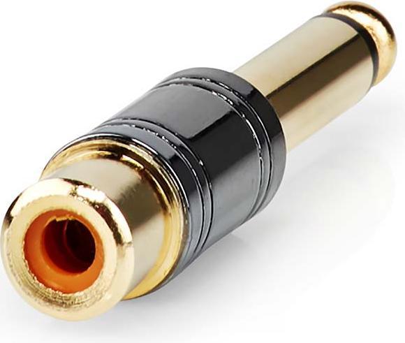 Produktbild Nedis Mono-Audio-Adapter | 6.35 mm Stecker | Cinch Buchse | Vergoldet | Gerade | Metall | Metall | 1
