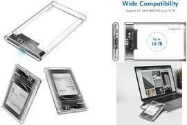 Actual product image LogiLink Hard disk enclosure 2.5", HDD/SSD, USB 3.0, tool-free (2.5")