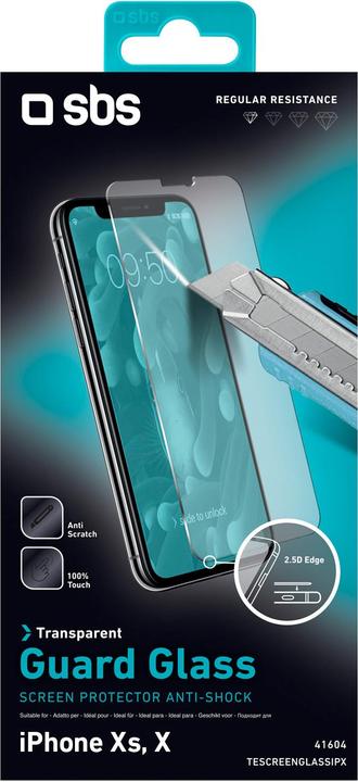 Image du produit SBS Protection d'écran en verre pour iPhone 11 Pro/XS/X (1 pièce(s), Apple iPhone X, Apple iPhone 11 Pro)