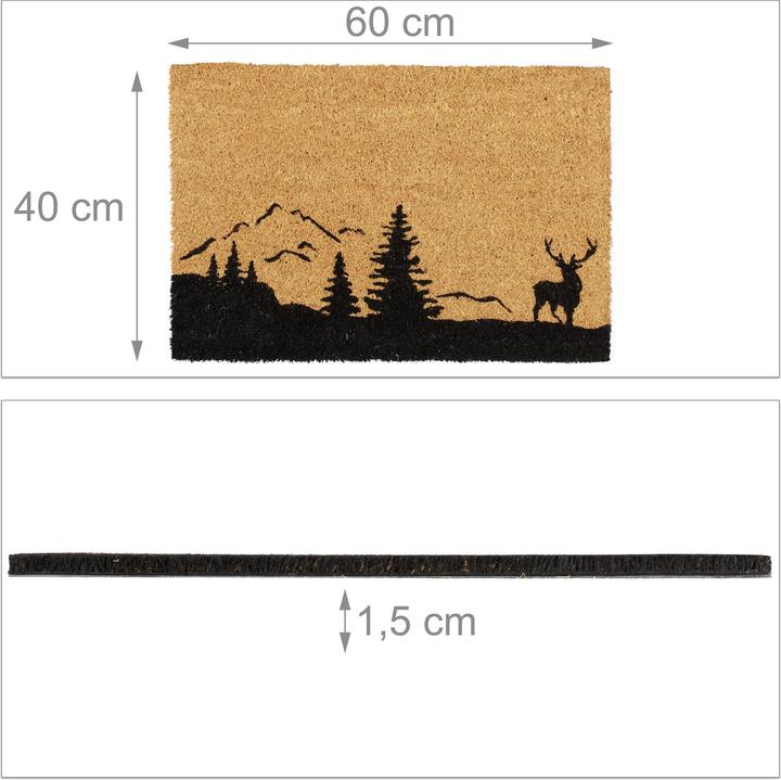 Image du produit Relaxdays Paillasson (60 x 40 x 1,5 cm)