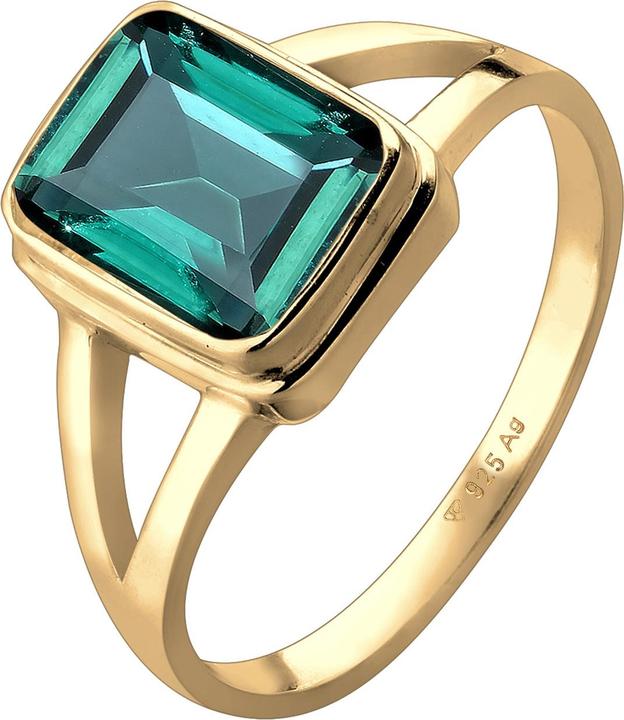 Elli Ring Solitär Quarz 925er Sterling Silber (52, 925 Silber)