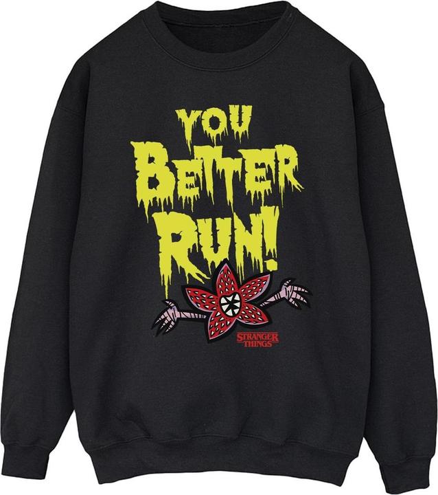 Actual product image Netflix Mens Stranger Things You Better Run Sweatshirt (S)