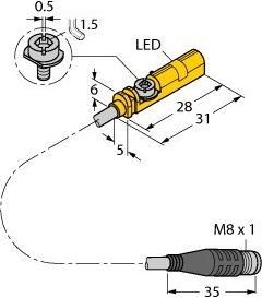 Immagine prodotto Turck TURC BIM-UNT-AP6X-0,3-PSG3S/3GD Sensore di campo magnetico per cilindri pneumatici ATEX Kon