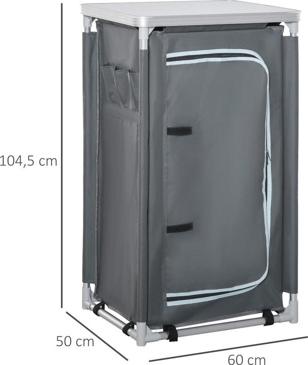Image du produit Outsunny 2in1Table de camping avec plan de travail et compartiments