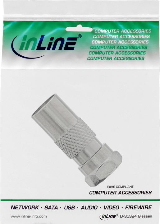 Image du produit InLine Adaptateur F mâle (M) (Câble d'antenne)
