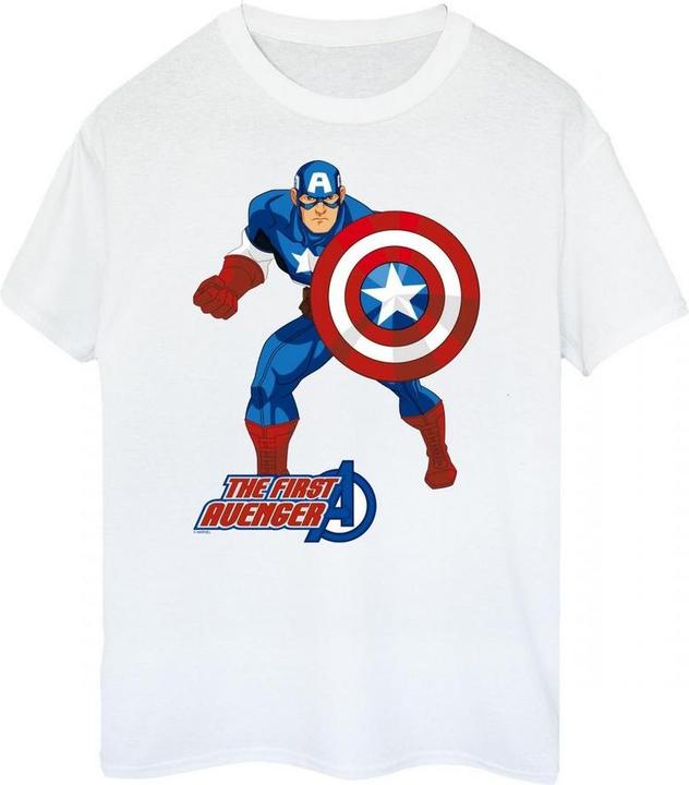 Actual product image Captain America Womens/Ladies The First Avenger T-Shirt (XL)