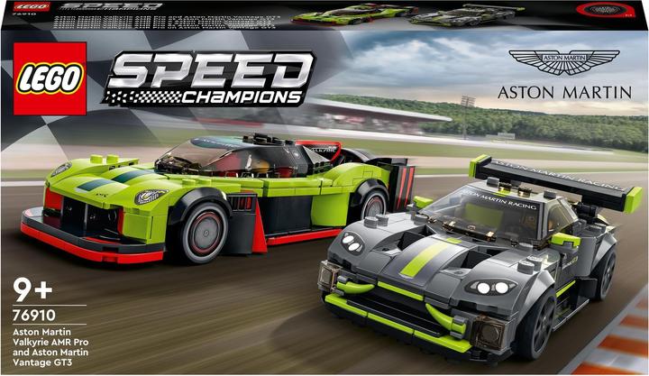 Productafbeelding LEGO Aston Martin Valkyrie AMR Pro & Aston Martin Vantage GT3 (76910, LEGO Snelheidskampioenen)