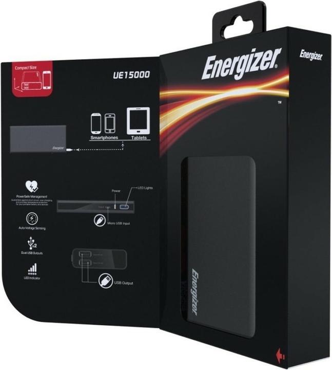 Image du produit Energizer Powerbank UE15000 (15000 mAh, 10 W, 55.50 Wh)