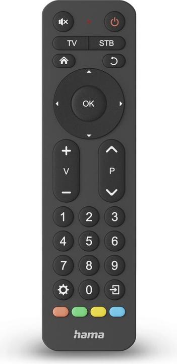Produktbild Hama Universal-Fernbedienung TV, Infrarot, für 2 Geräte, grosse Tasten, lernfähig (Universal Fernbedienung, Infrarot)
