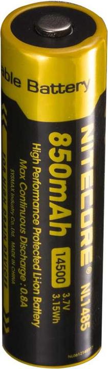 Actual product image Nitecore Li-Ion battery type 14500 - 850mAh - NL1485