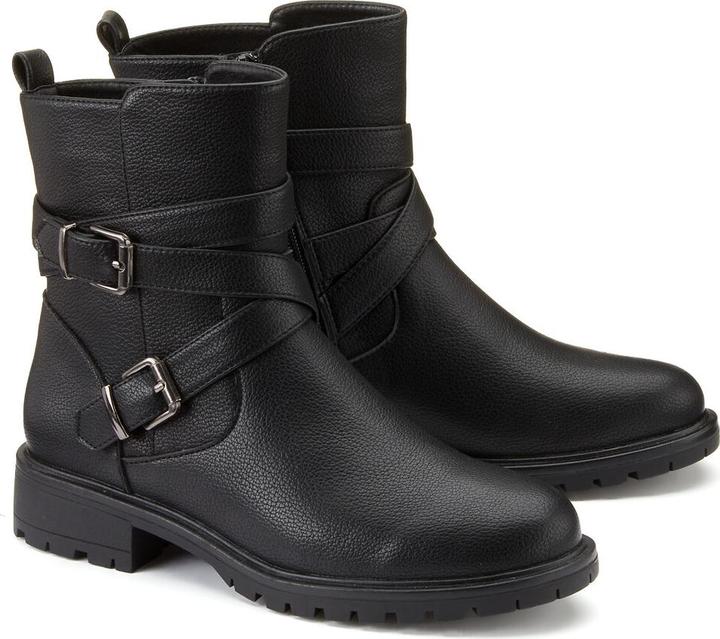 Actual product image La Redoute Collections Biker boots with flat heel (36)