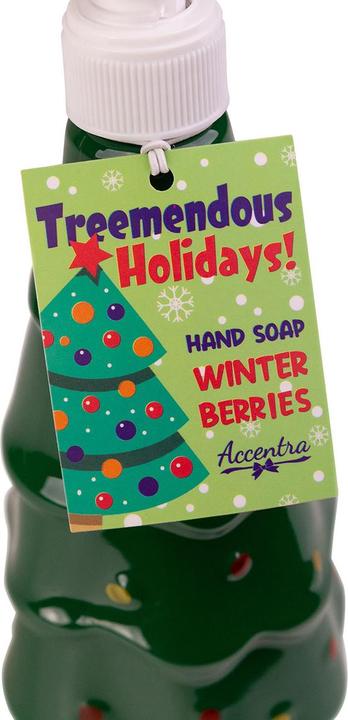 Image du produit Accentra Distributeur de savon liquide XMAS TREE dans un design de sapin de Noël, parfum : Winter Berries (Savon liquide, 300 ml)