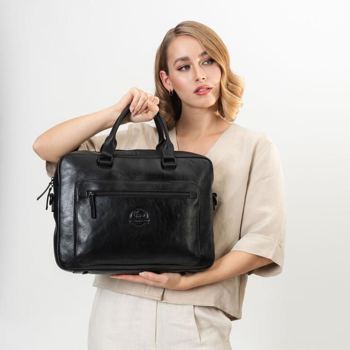 Actual product image Farmhood Memphis briefcase leather 38.5 cm laptop compartment (15.35")
