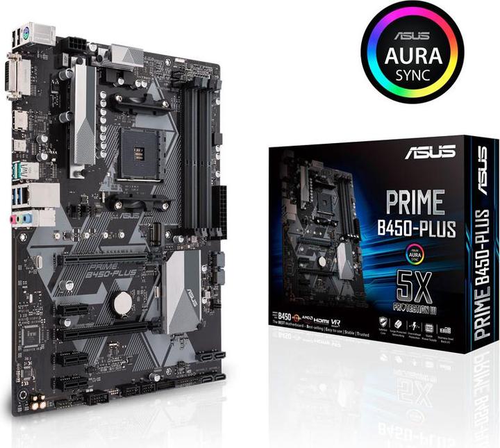Productafbeelding ASUS Prime B450-Plus (AM4, AMD B450, ATX)