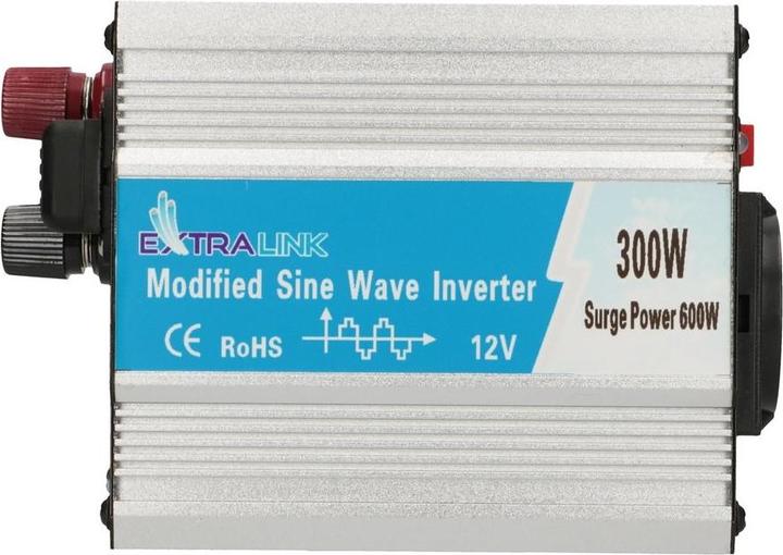 Produktbild Extralink CAR VOLTAGE CONVERTER -,, MODIFIED SINUS OPIM-300W power adapter/inverter Auto Metallic