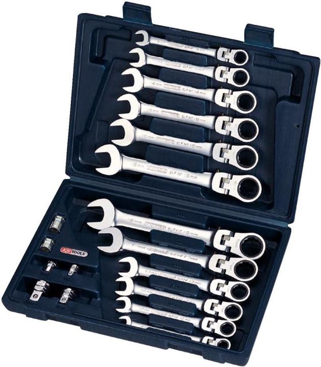 KS Tools GEARplus® Gelenk-Ratschenringmaulschlüssel-Satz 50 (19 mm)