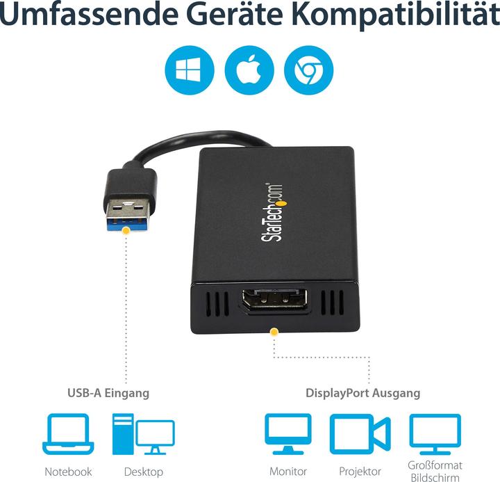 Actual product image StarTech USB 3.0 TO DISPLAYPORT - 4K (USB 3.0, 9 cm)