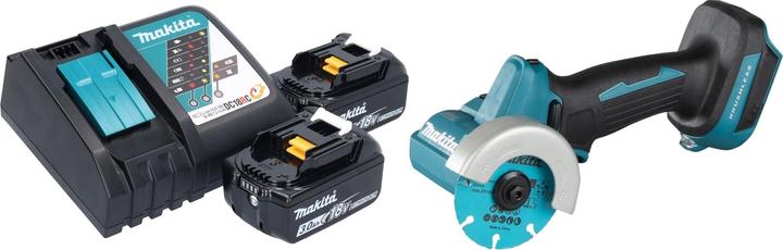 Produktbild Makita DMC 300 RF Akku Winkelschleifer 18 V 76 mm Brushless + 2x Akku 3,0 Ah + Ladegerät (76 mm)