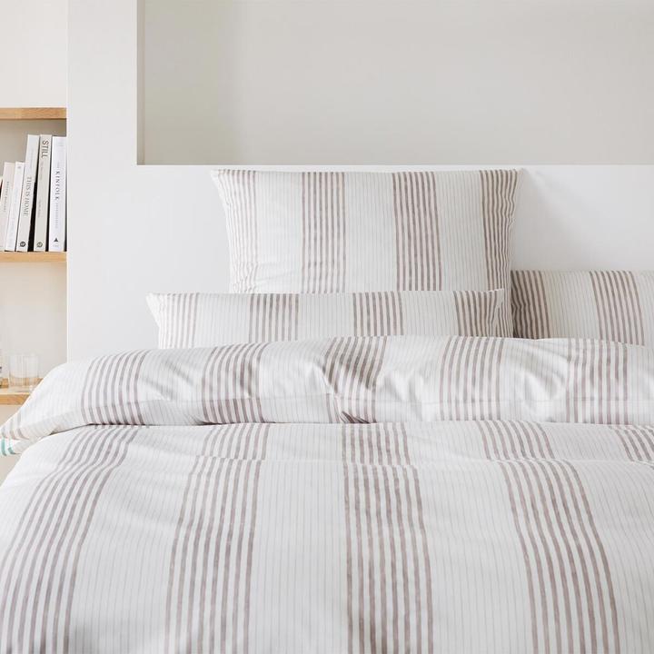 Image du produit Elegante Mako-Satin linge de lit Bridge bleu ciel (Taie d'oreiller, 65 x 100 cm)