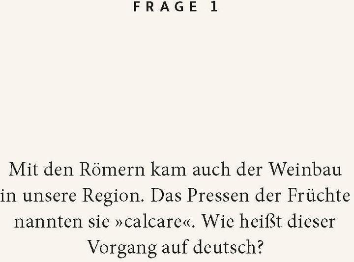 Nährwerte und Zutaten Wein-Quiz (Deutsch)