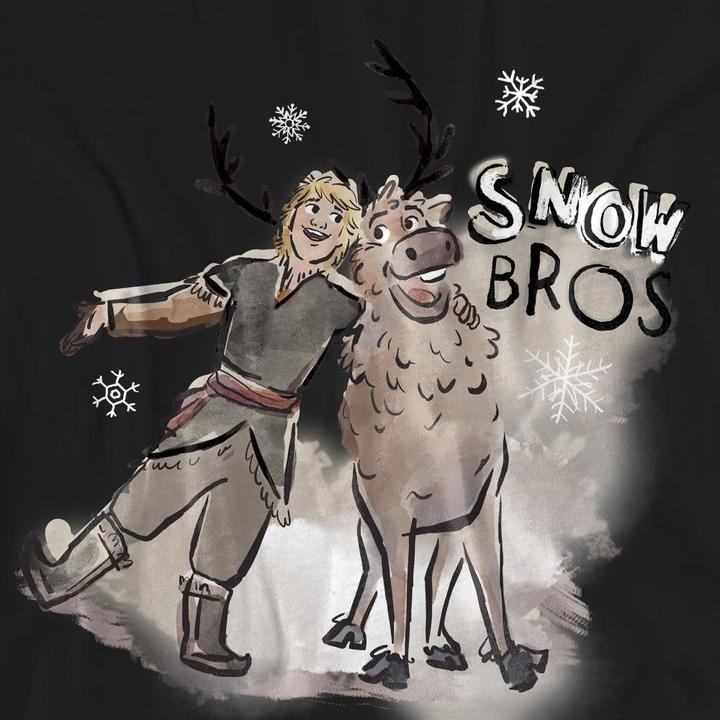 Actual product image Disney Frozen Unisex Adult Snow Bros Kristoff Sven T-Shirt (L)