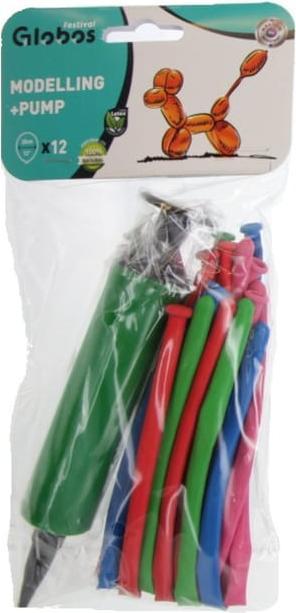Actual product image Globos 12 modelling balloons - incl. pump - 1 set