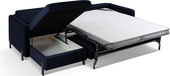 Image du produit Micadoni Canapé D'Angle Velours Gauche Convertible, "Gloria", 5 Places, 280x170x80Fabriqué en Europe (Canapé d'angle)